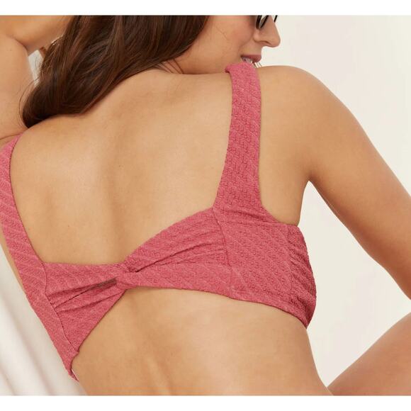 NWOT Andie Swim Barbados Top In‎ Sedona Pink Twist Back Detail Square Neck XS/S - Picture 7 of 7